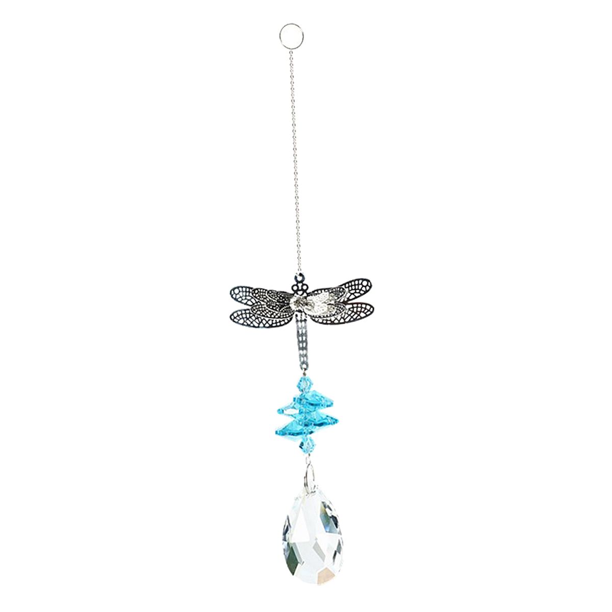 Crystal  Glass Ball Hanging  Wedding Decor Blue