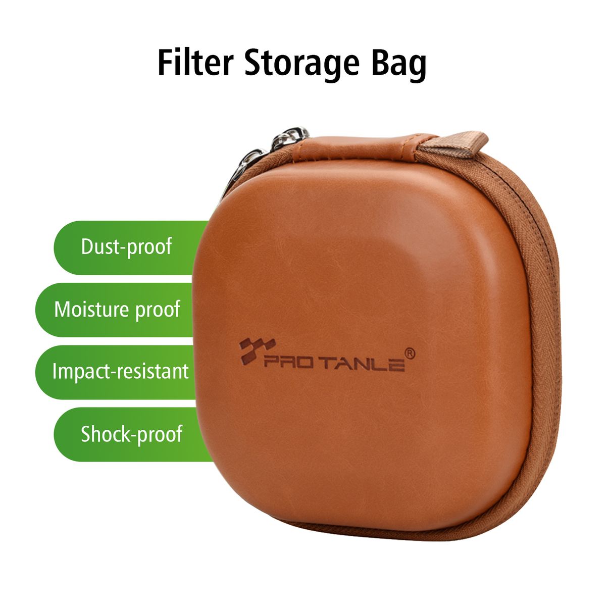 PRO TANLE Filter Hard Storage Case PU Leather Protective Bag