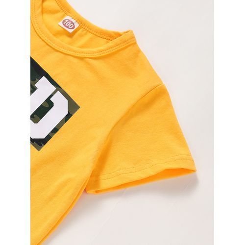 DAD GOOD 1-6Y Kid Boys Short Sleeves T-Shirt Camou Long Pants