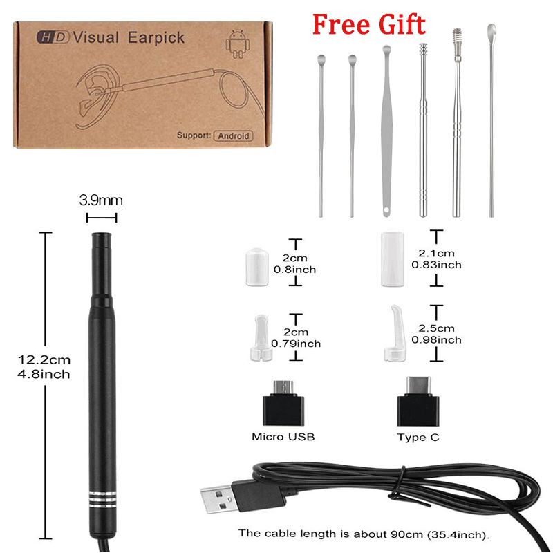 Smart Visual Ear Cleaner Ear Stick Endoscope Earpick Camera Otoscope Ear Cleaner Ear Wax Remover Ear Picker Earwax Removal Tool