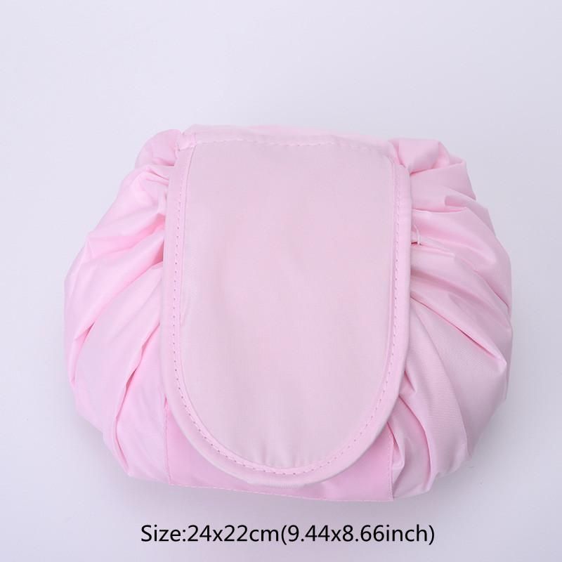 Light Pink Women's Drawstring Travel Cosmetic Bag Organiser