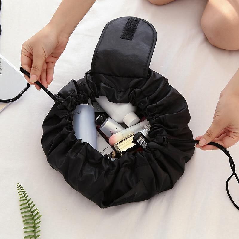 Light Pink Women's Drawstring Travel Cosmetic Bag Organiser