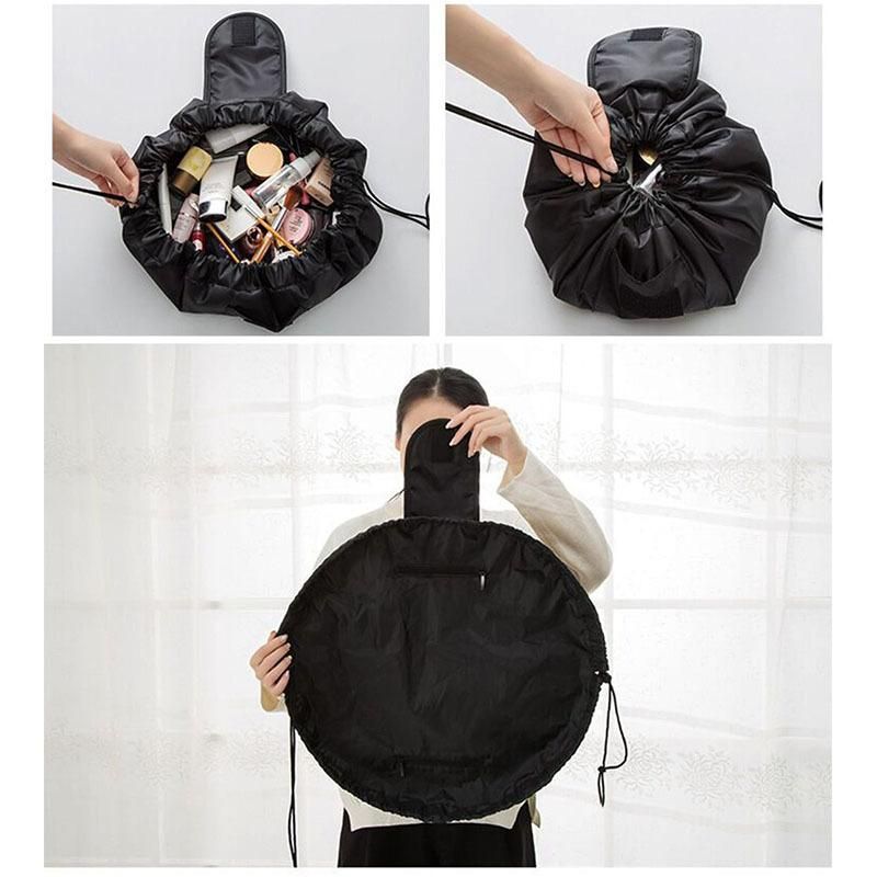 Light Pink Women's Drawstring Travel Cosmetic Bag Organiser