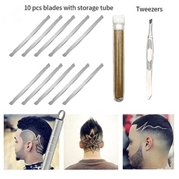 Professional Magic Engrave Beard Hair Scissors Eyebrow Carve Pen Barber Hairdressing