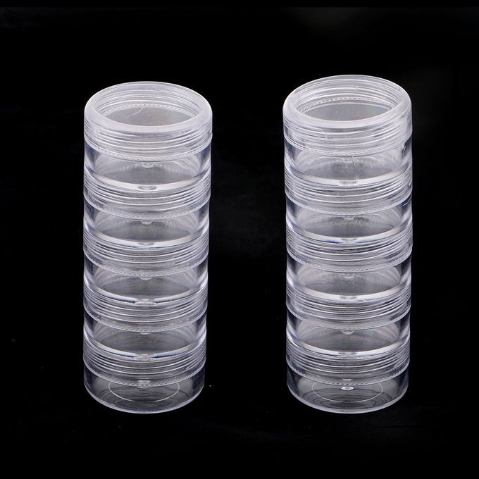 2x5 Plastic Clear Screw Top Storage Container Craft Jewelry Bead
