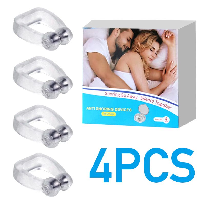 Silicone Magnetic Anti Snore Stop Snoring Nose Clip Sleep Tray Sleeping Aid Apnea Guard