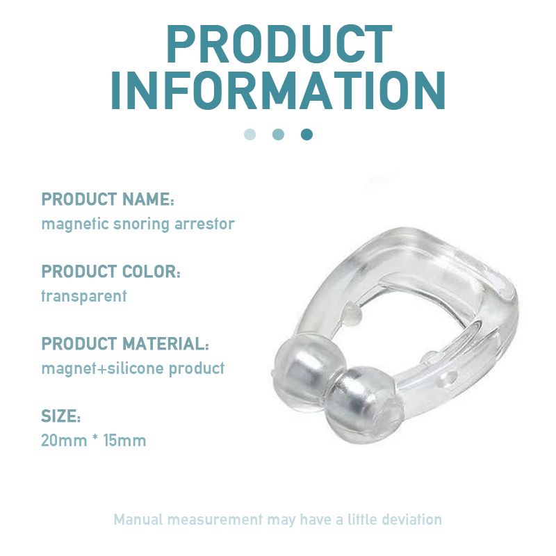 Silicone Magnetic Anti Snore Stop Snoring Nose Clip Sleep Tray Sleeping Aid Apnea Guard