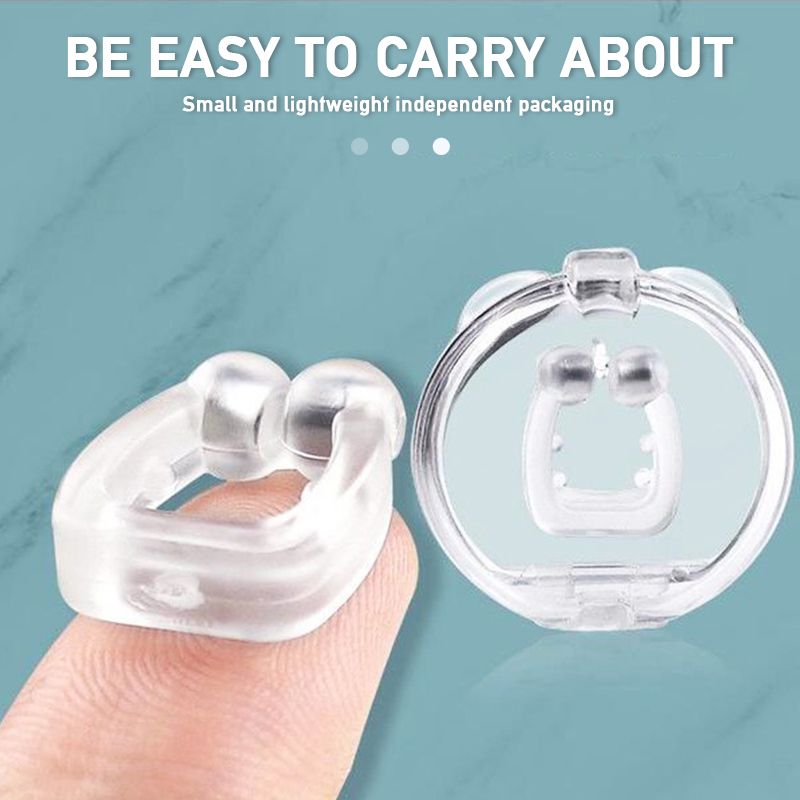 Silicone Magnetic Anti Snore Stop Snoring Nose Clip Sleep Tray Sleeping Aid Apnea Guard