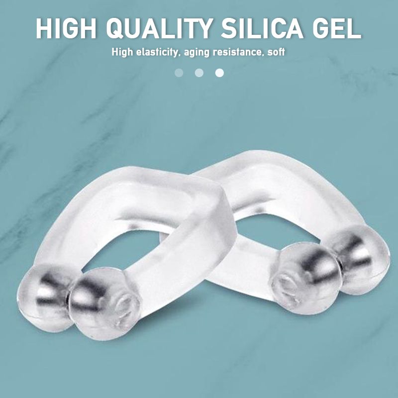 Silicone Magnetic Anti Snore Stop Snoring Nose Clip Sleep Tray Sleeping Aid Apnea Guard