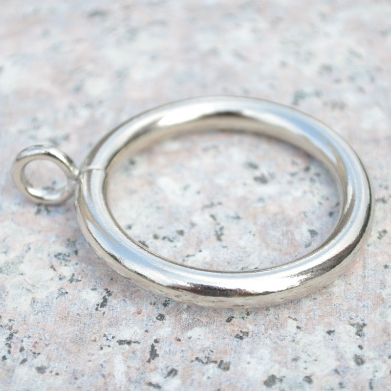 Silver Metal Curtain Ring On Rod For Hooks Curtain Clips