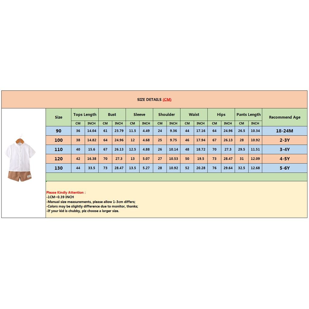 1-6Years Kid Boy Plain Color White Shirt+Shorts