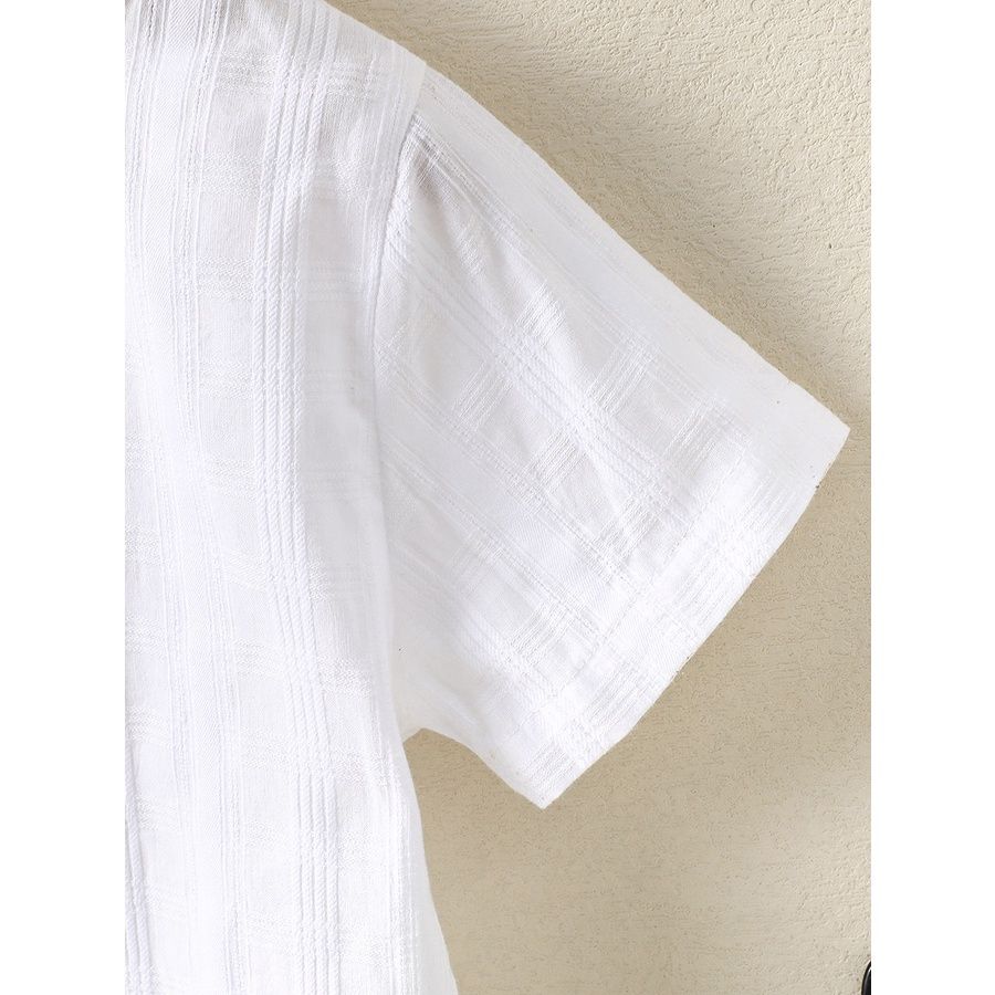 1-6Years Kid Boy Plain Color White Shirt+Shorts