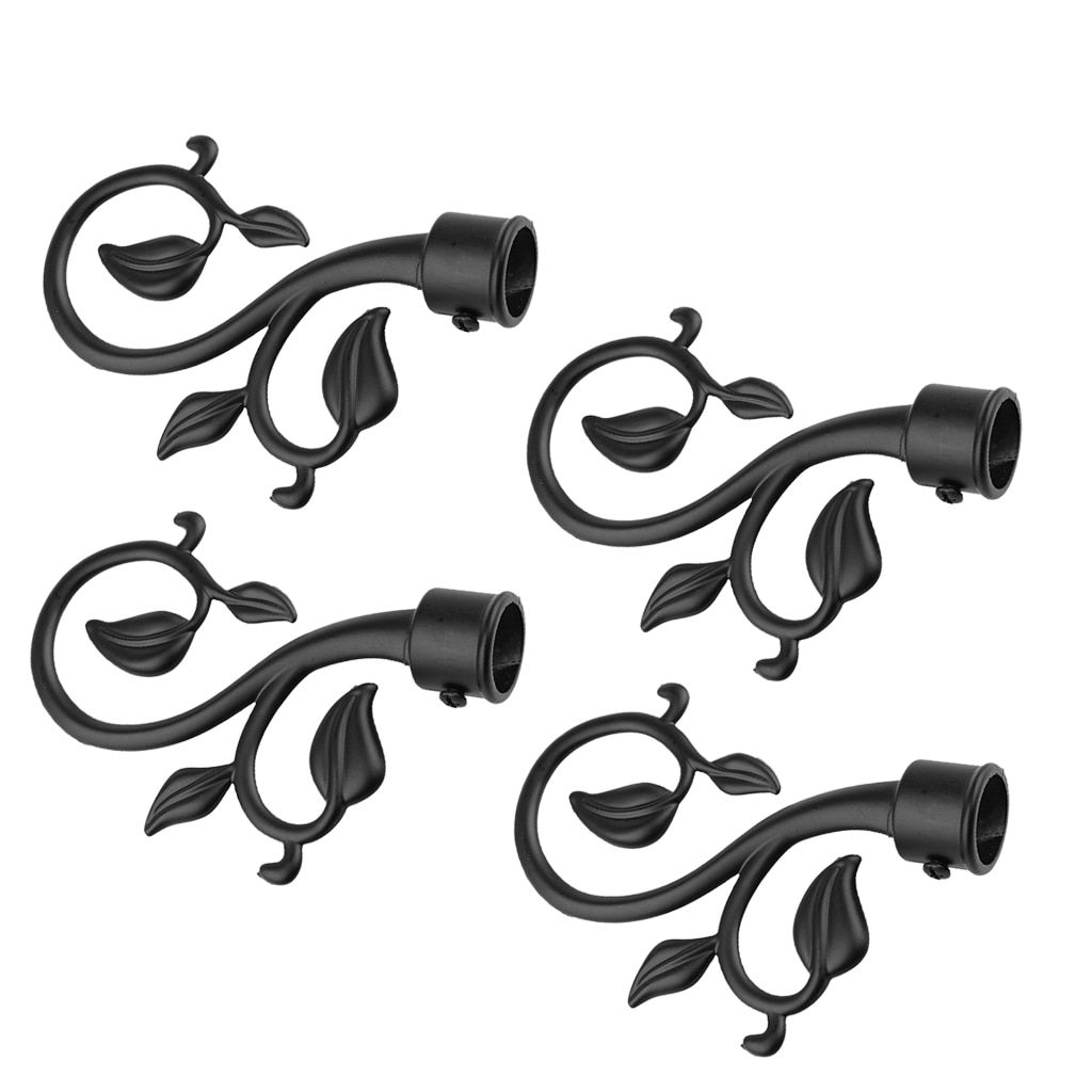 4Pcs Decorative Curtain Drapery Rod/Pole Finials Ends Heads