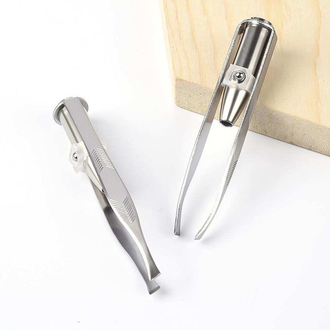 With Led Light Hair Removal Clip For Eyebrow Eyelash Pointed