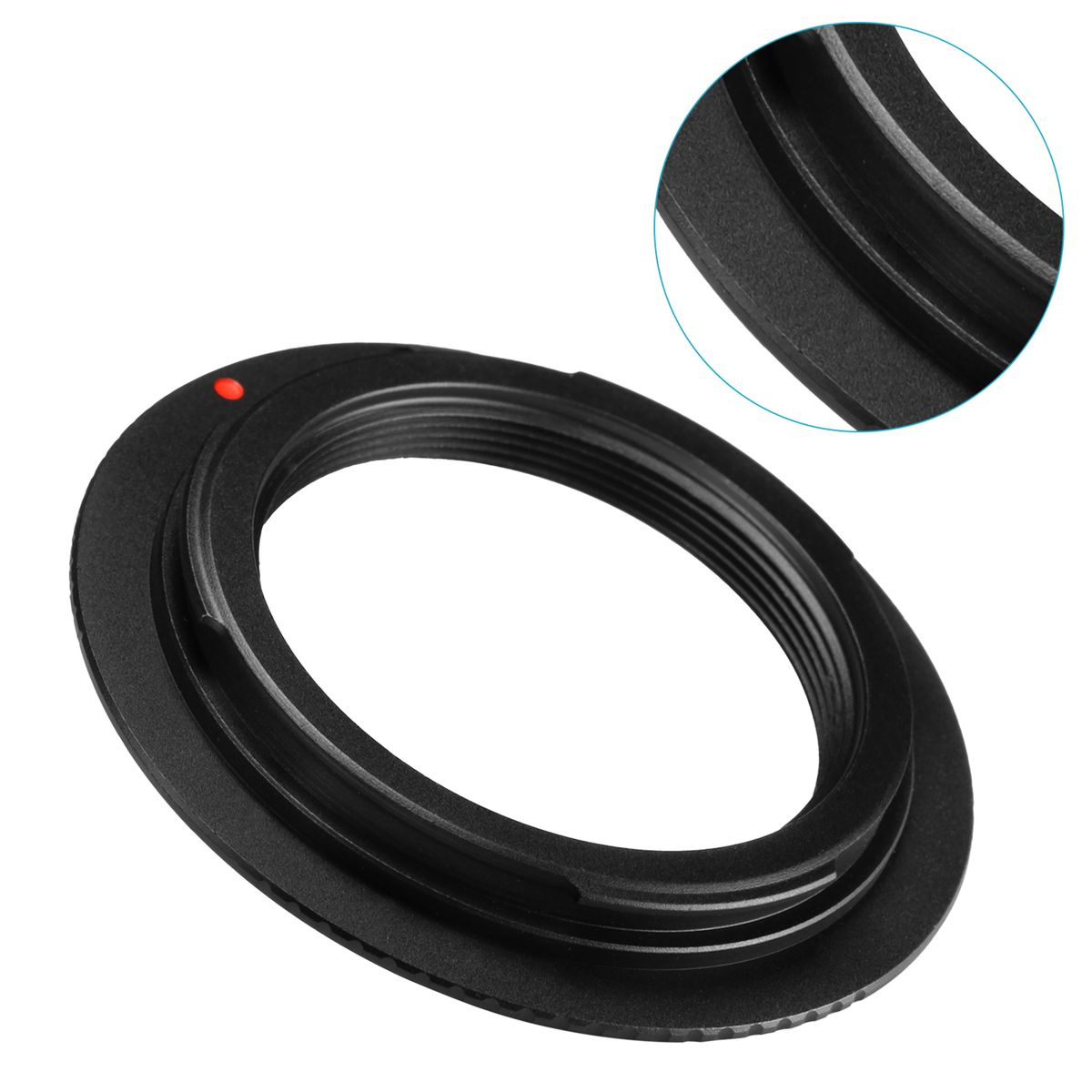 Neewer® Aluminum Alloy Lens Mount Adapter For M42 Lens To Canon EOS Camera, Such As 1d/1ds, Mark II, III, 5D, Rebel Xt, Xti, T2i, And More - Black