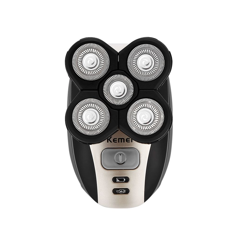 KM - 1000 4D Male Face Care 5-in-1 Suit Replaceable Portable Razor Nose Trimmer Hair Clipper Electric Shaver