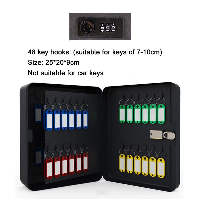 Wall Mounted Key Safe Storage Box Spare Key Organizer Hotel Property Key Management Box Homehold Key Case Factory Key Holder