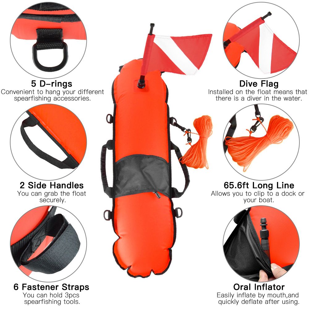 Inflatable Safety Float Scuba Diving Surface Marker Signal
