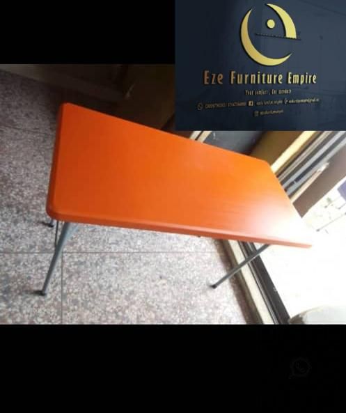 Rectangular Folding Plastic Table With Metal Legs