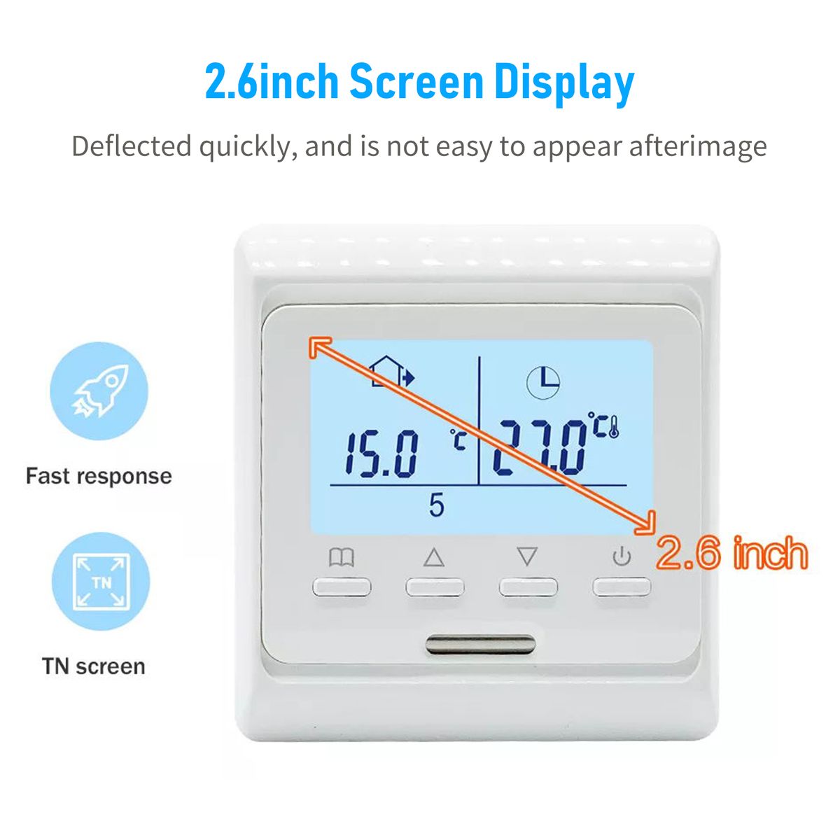 Boiler Thermostat 2.6Inch LCD Display Digital