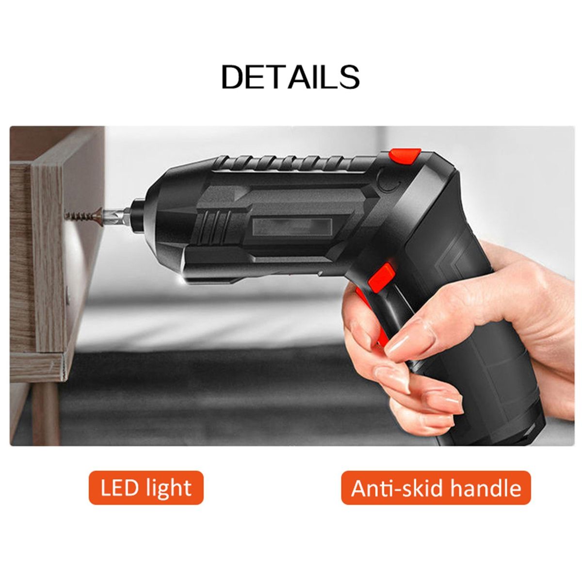 2PCS Electric Screwdriver Set 3.6V Cordless Electric Drill