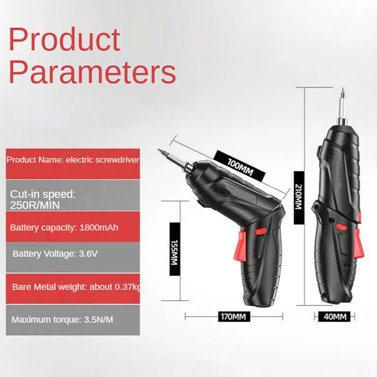 2PCS Electric Screwdriver Set 3.6V Cordless Electric Drill