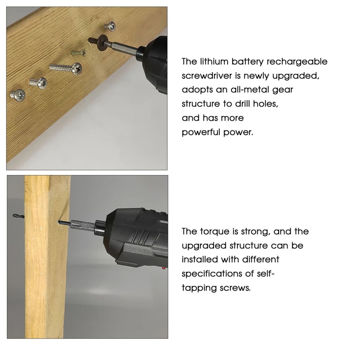 2PCS Electric Screwdriver Set 3.6V Cordless Electric Drill