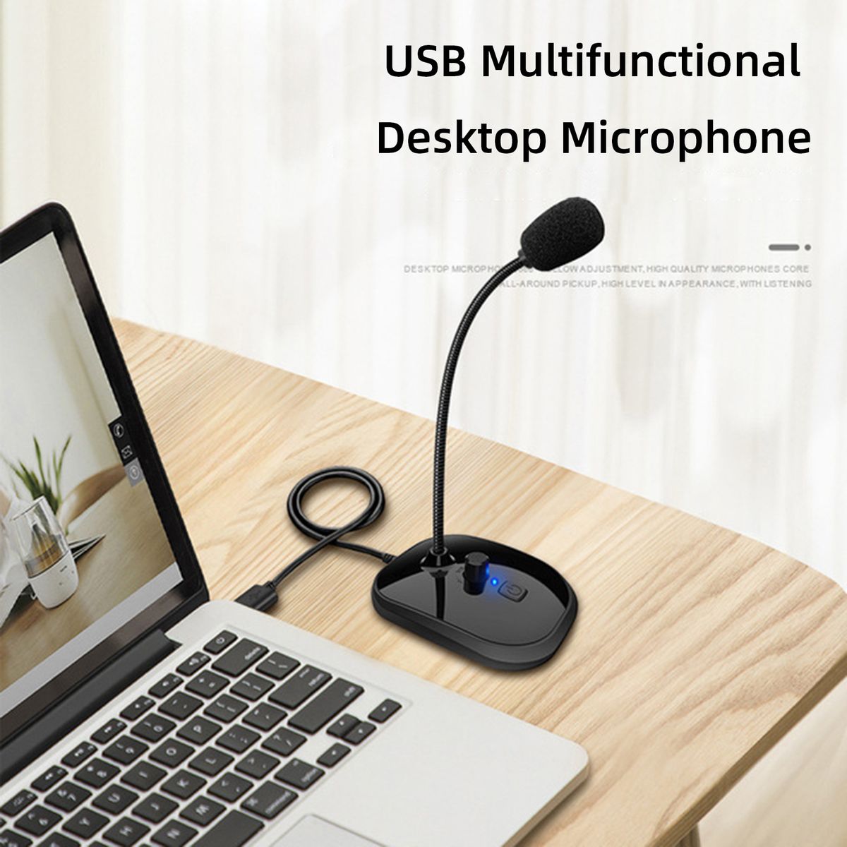 SK-30 USB Desktop Microphone With Mute Button Volume