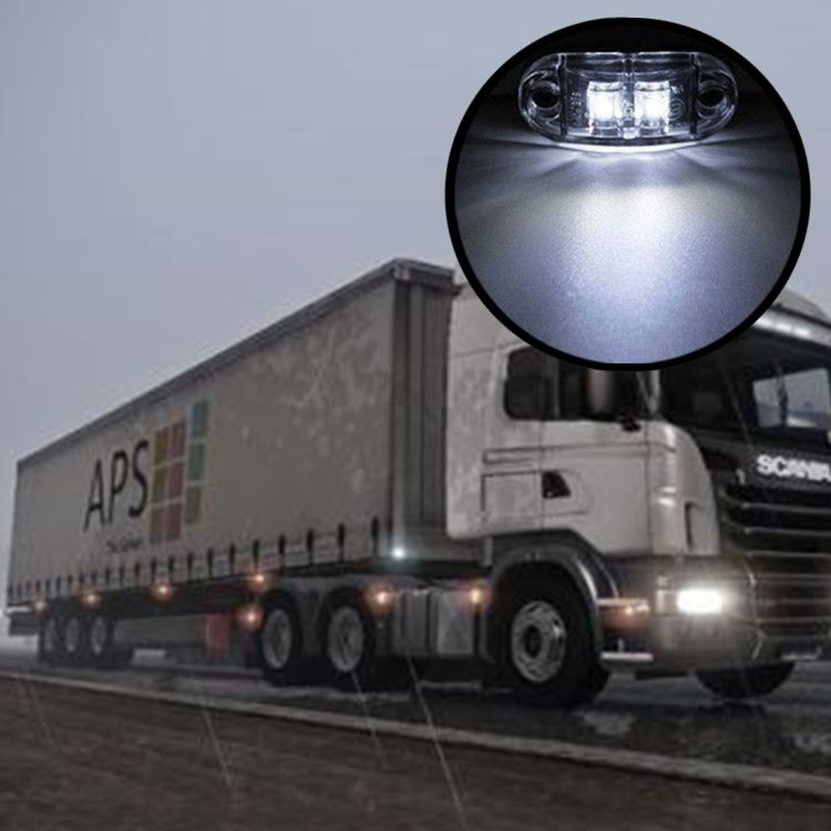 10 PCS 2 LED Piranha Truck Side Light