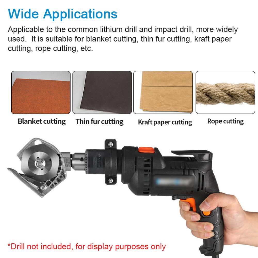 Electric Drill to Electric Fabric Cutter Refitting Accessory Impact Drill Cloth Cutting Machines Conversion Tools Utility Fiber Clipping Accessories