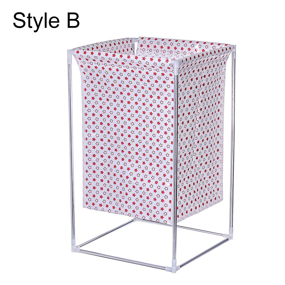 Laundry Basket Clothes Storage Box With Wheels Dirty Clothes Basket Frame Waterproof Non-woven Fabric Pink