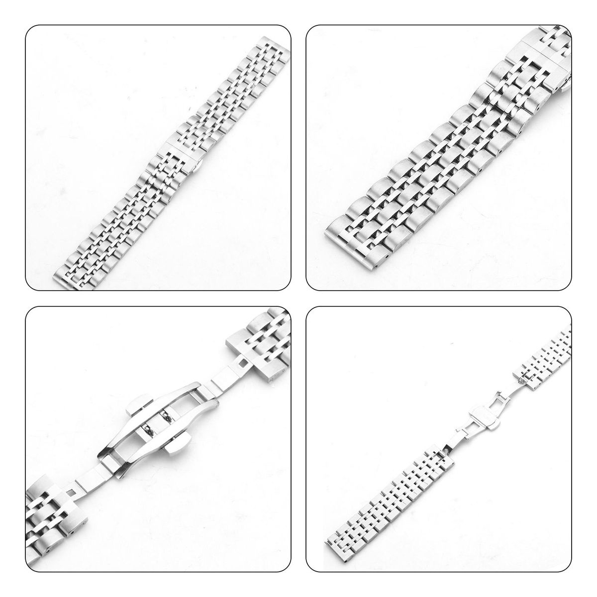22mm Stainless Steel Watch Bands With Straight End Quick