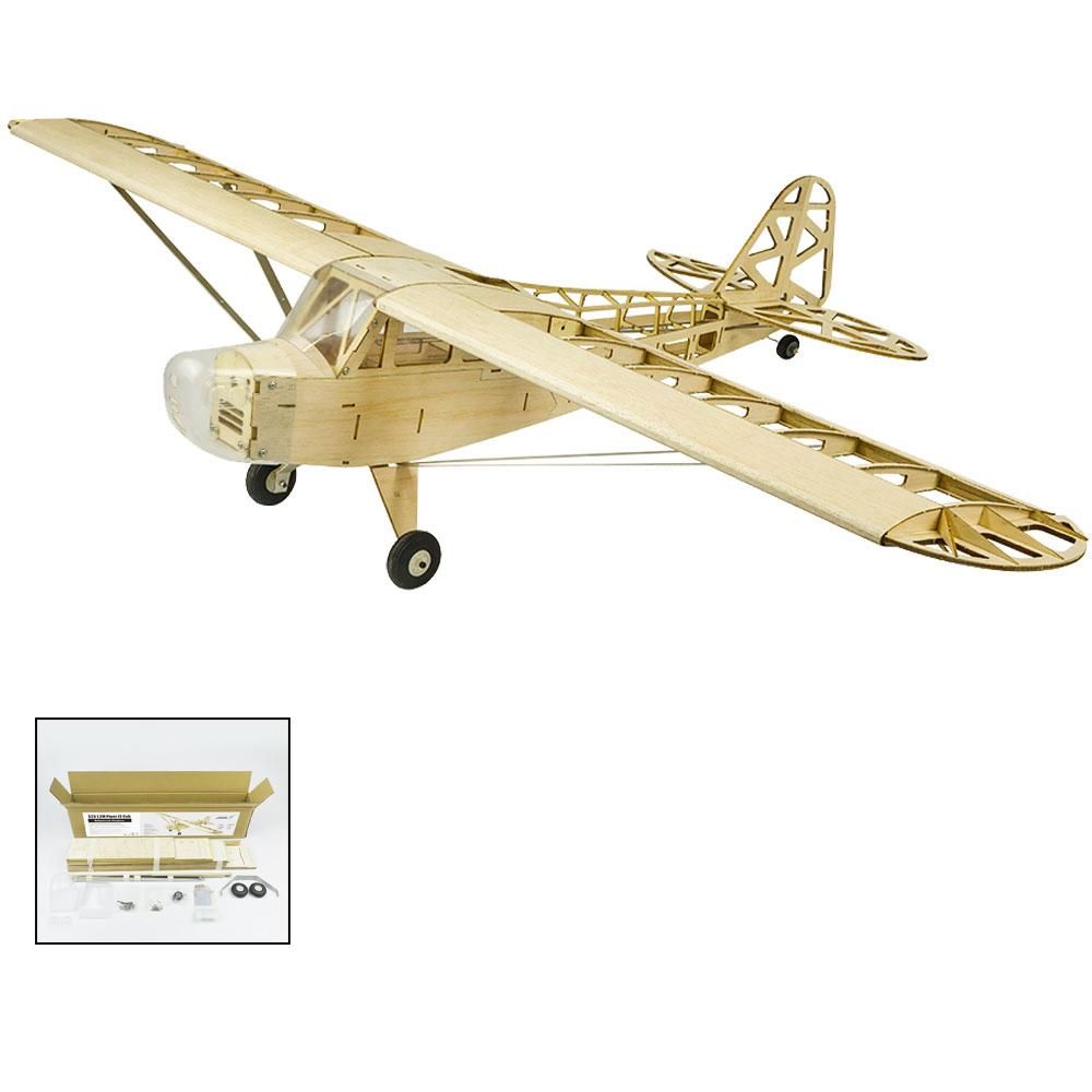 S2301 Balsa Wood RC Airplane 1200mm Electric Powered J3 CUB RC Aircraft Unassembled KIT Version DIY Flying Model