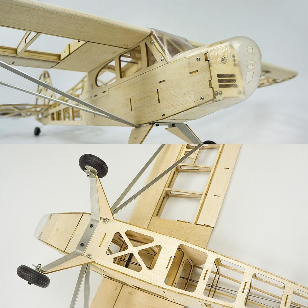 S2301 Balsa Wood RC Airplane 1200mm Electric Powered J3 CUB RC Aircraft Unassembled KIT Version DIY Flying Model
