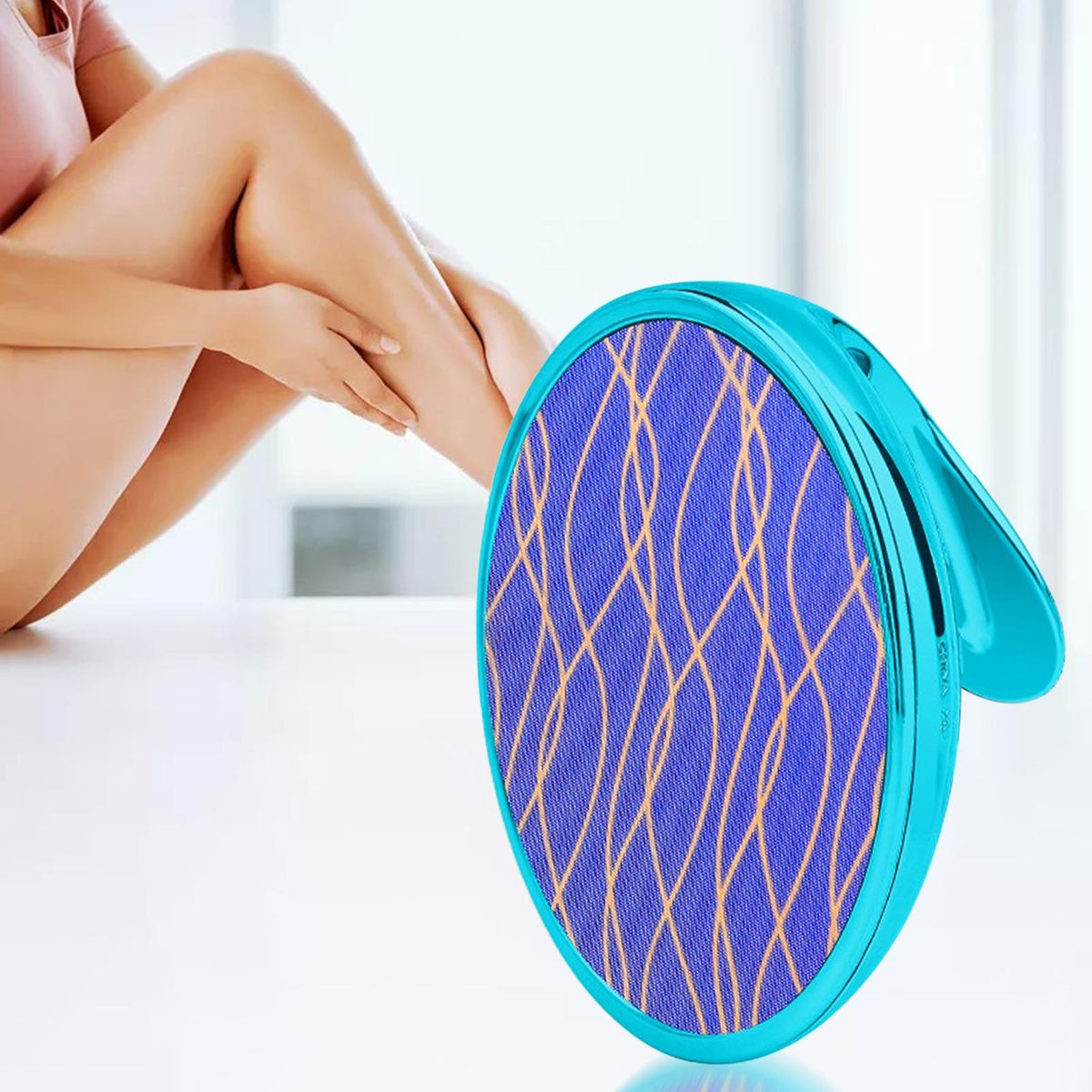 Nano Crystal Hair Remover Eraser Easy To Use For Armpits Blue Frame