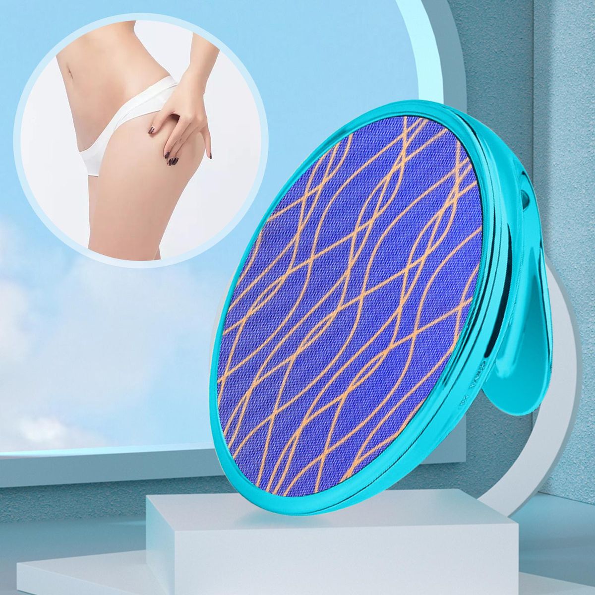 Nano Crystal Hair Remover Eraser Easy To Use For Armpits Blue Frame