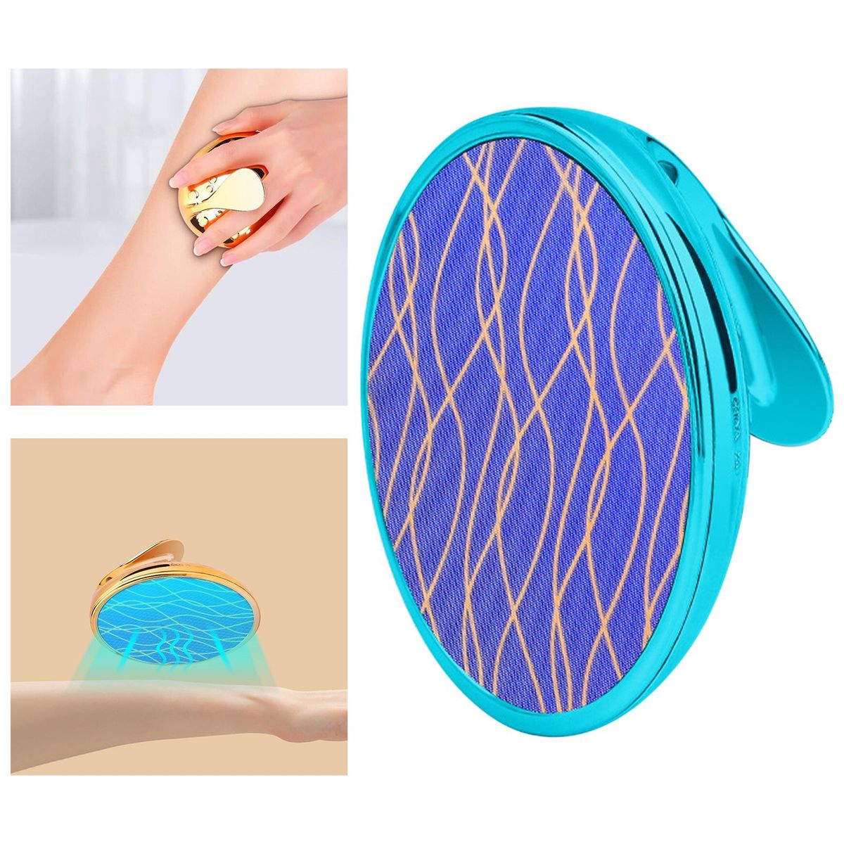 Nano Crystal Hair Remover Eraser Easy To Use For Armpits Blue Frame