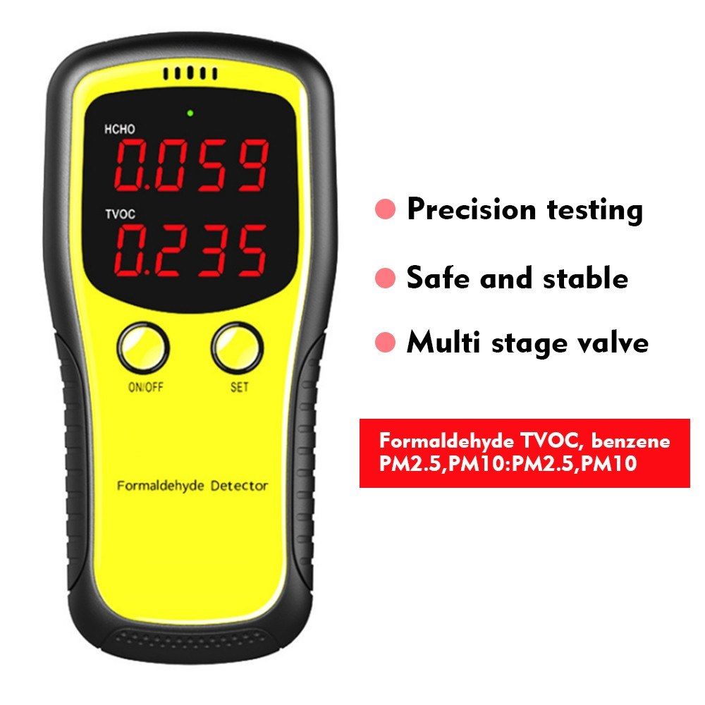 Formaldehyde CO2 HCHO TVOC LED Digital Display Meters Tester