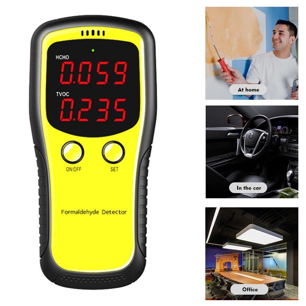 Formaldehyde CO2 HCHO TVOC LED Digital Display Meters Tester