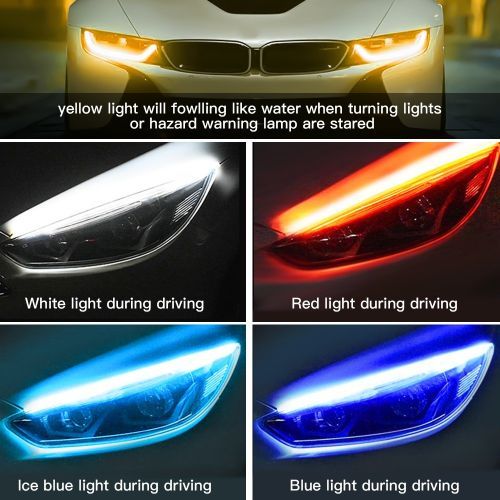 2 X Car DRL Daytime Running Light Car LED Strip Turn Signal