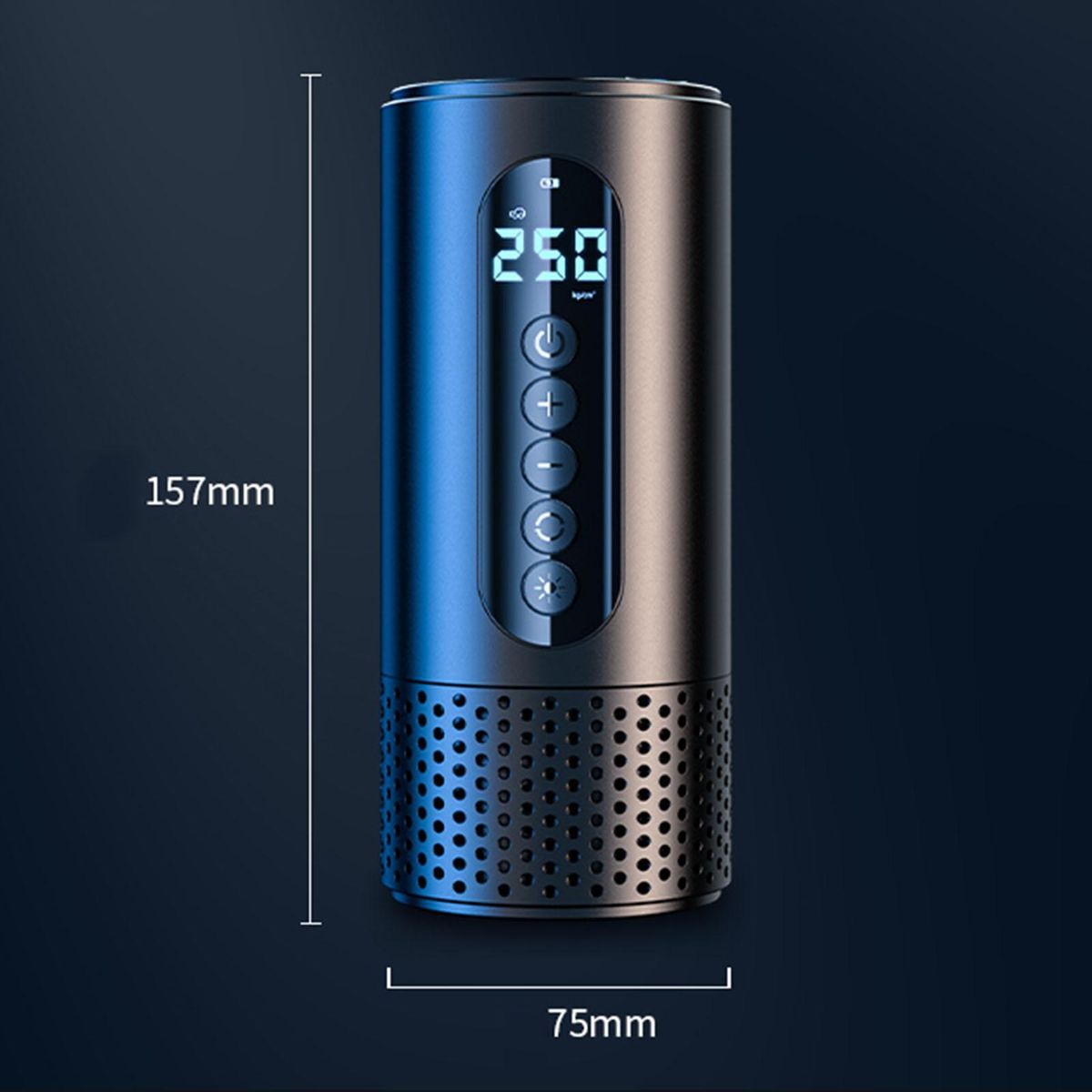 12V Wireless Portable Smart Digital Air Pressure Electric Inflator Pump Black Low Noise  LED lighting Full Auto StopFor Cars Automobile Inflatable Tool