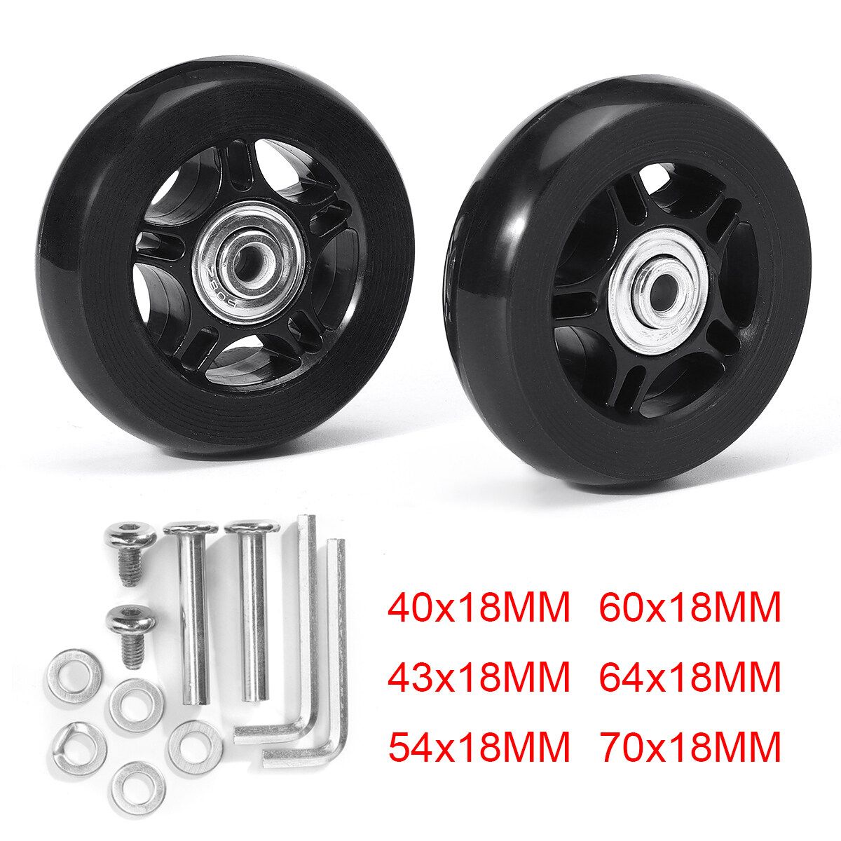Luggage Suitcase Replacement Wheels 60x18mm