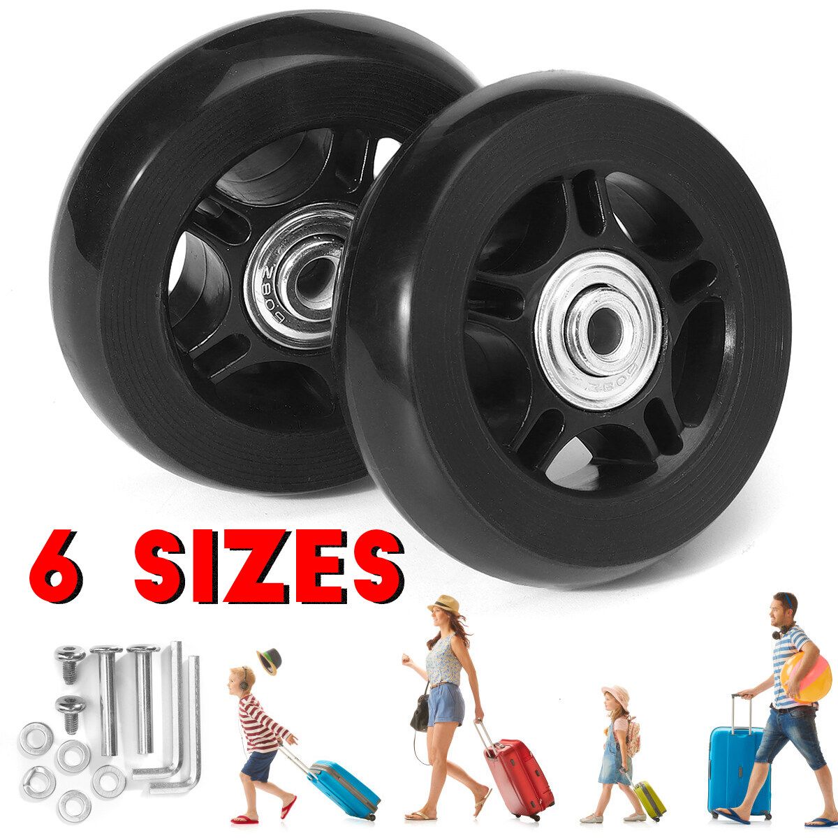 Luggage Suitcase Replacement Wheels 60x18mm