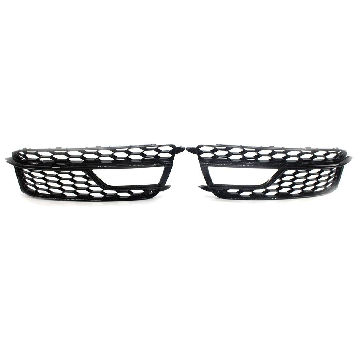 Left/Right Front Bumper Grilles Fog Light Grill Cover Trim
