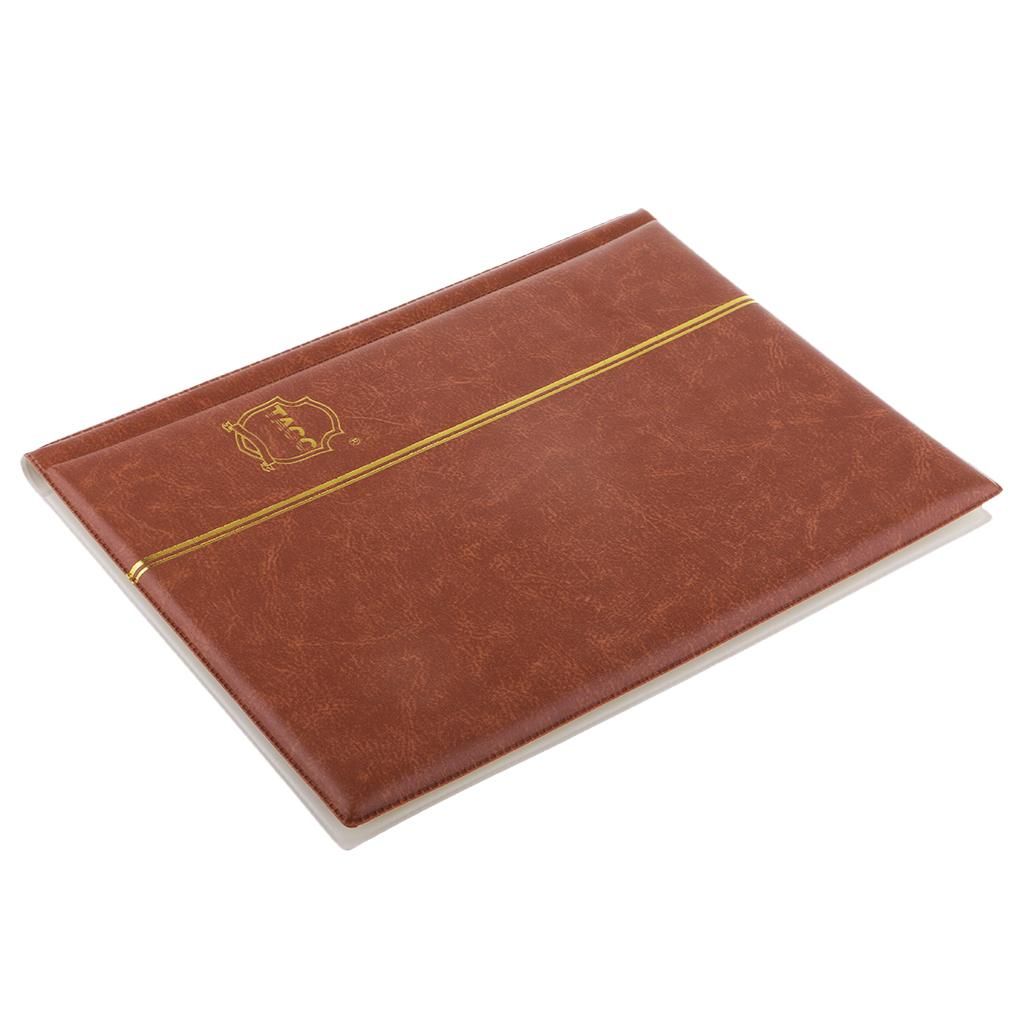 120Pcs Coin Album Holders 10 Pages For Coins Collector Brown