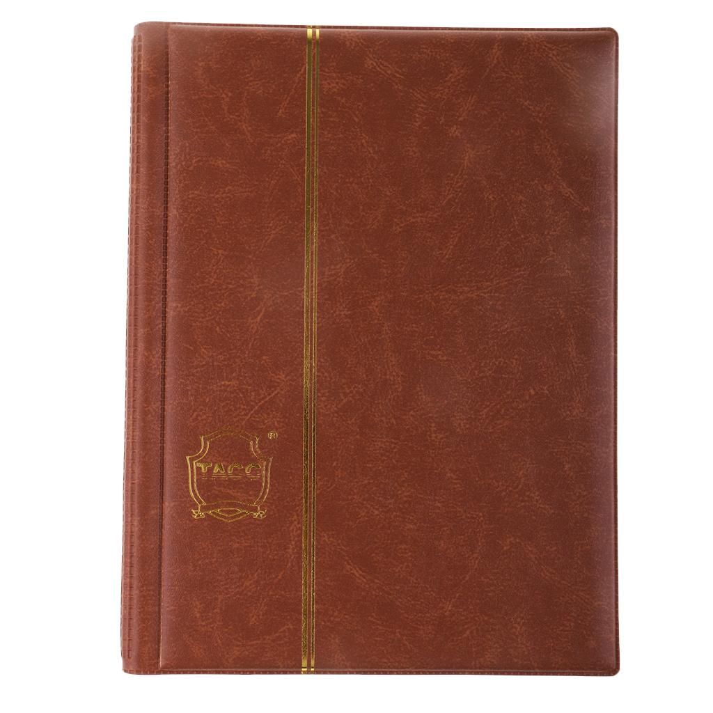 120Pcs Coin Album Holders 10 Pages For Coins Collector Brown