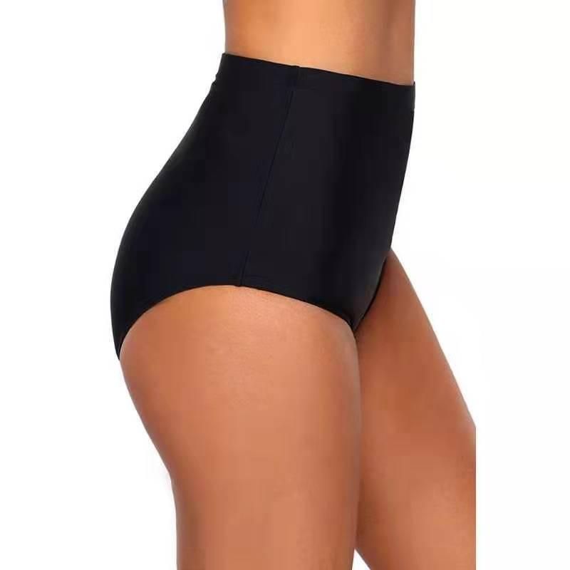 2021 new flat angle swimming trunks sun-proof and fat women's swimming trunks high waist triangle