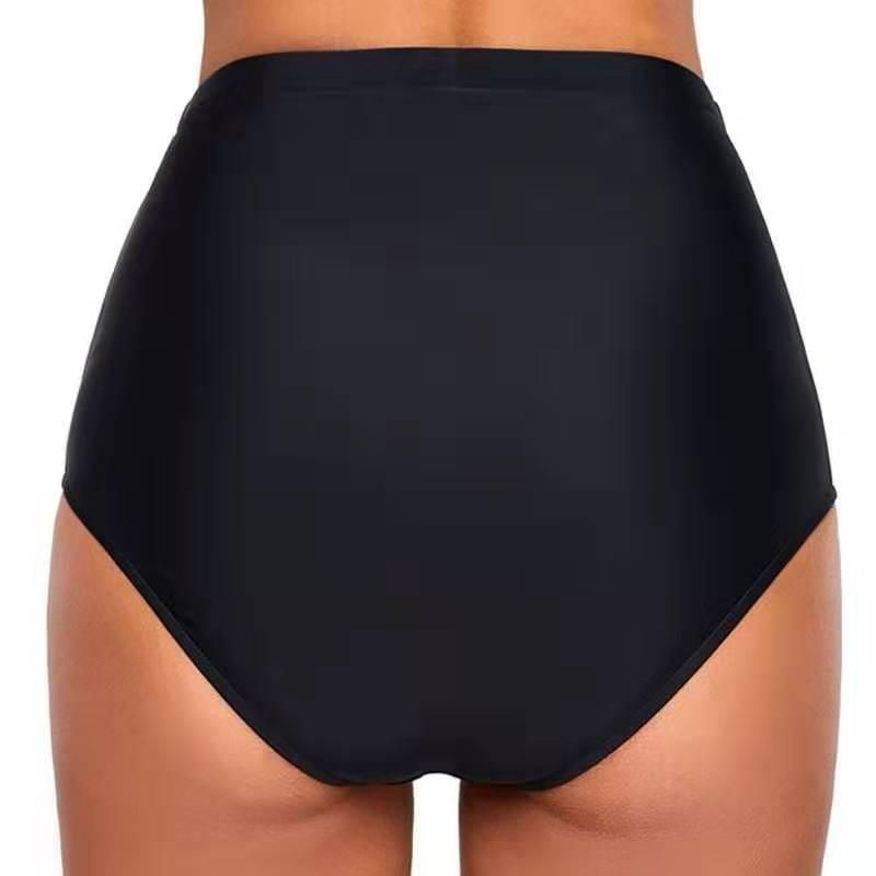 2021 new flat angle swimming trunks sun-proof and fat women's swimming trunks high waist triangle