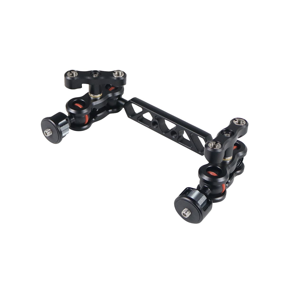 5Inch Aluminum Camera Articulating Arm Dual Ballhead Extension Bar with 14Inch Screws for DSLR Camera Support