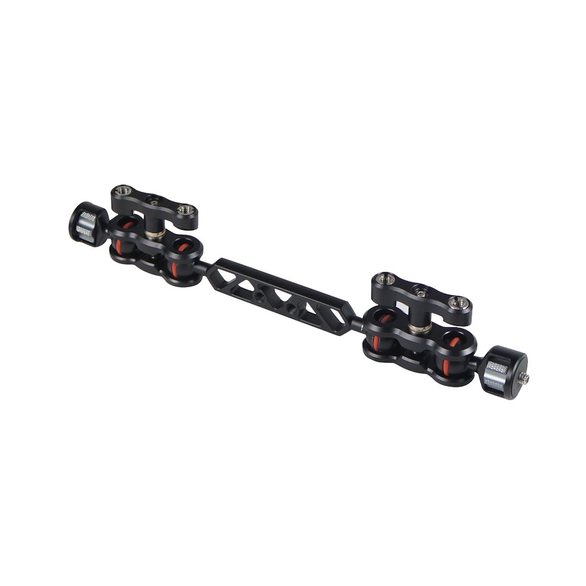 5Inch Aluminum Camera Articulating Arm Dual Ballhead Extension Bar with 14Inch Screws for DSLR Camera Support